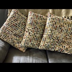 3 Sofa pillows - originally $25.00 each